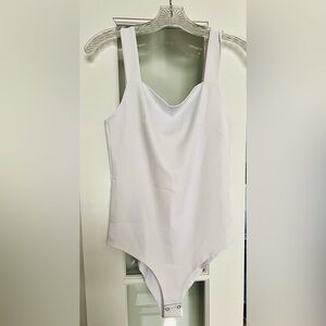 NWT White Square Neck Bodysuit Tank - ReoRia